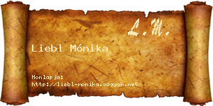 Liebl Mónika névjegykártya